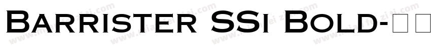 Barrister SSi Bold字体转换